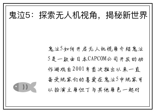 鬼泣5：探索无人机视角，揭秘新世界